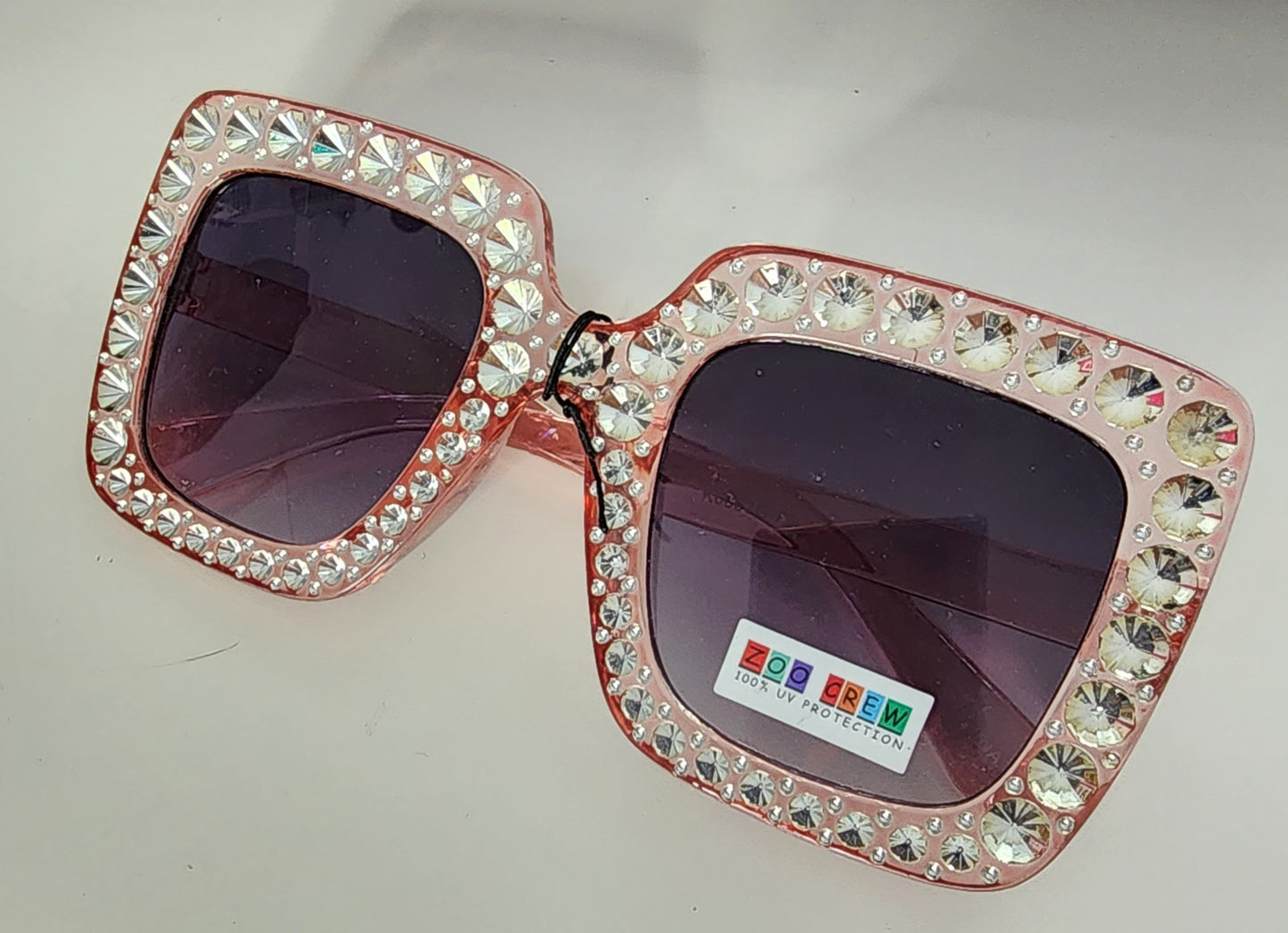 Kids Square Rhinestone Sunglasses