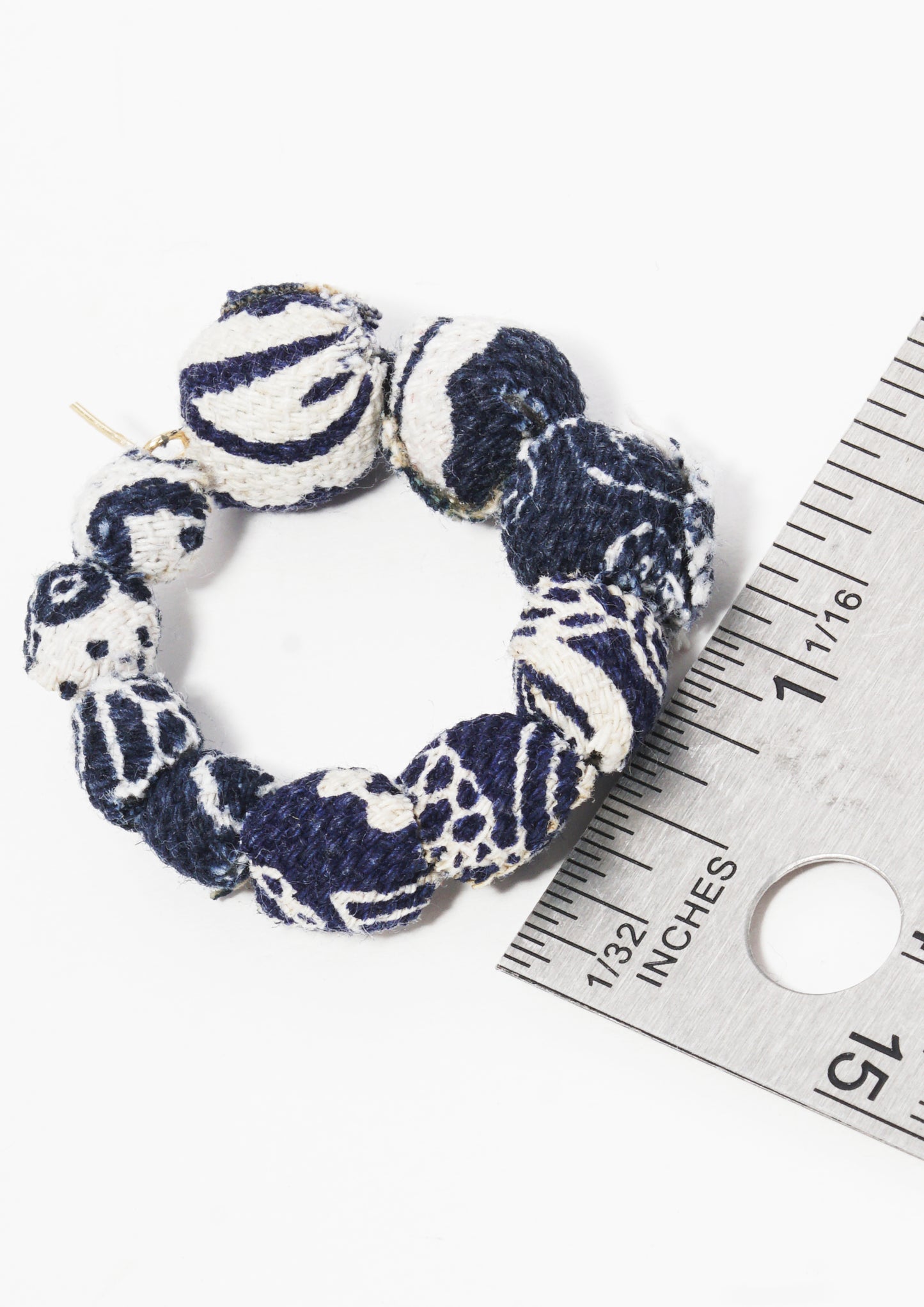 Fabric Wrapped Bead Hoops