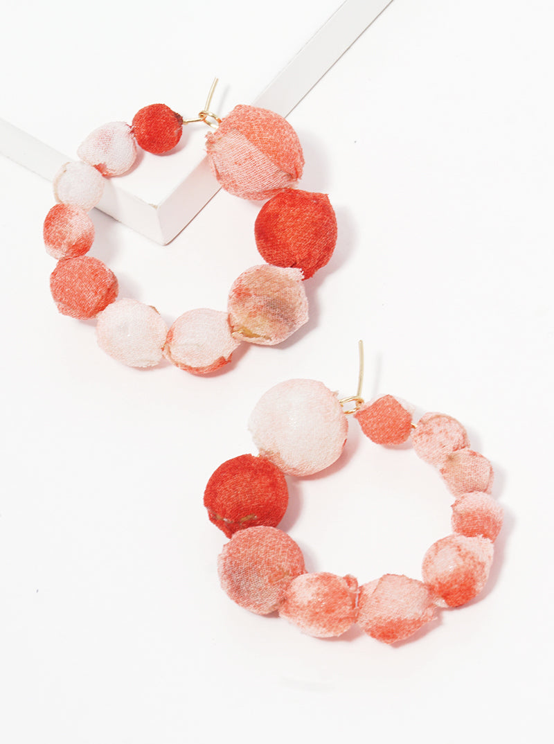 Fabric Wrapped Bead Hoops