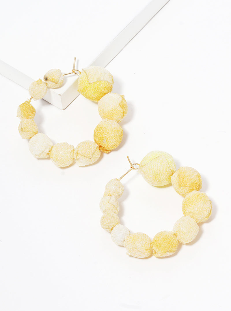 Fabric Wrapped Bead Hoops