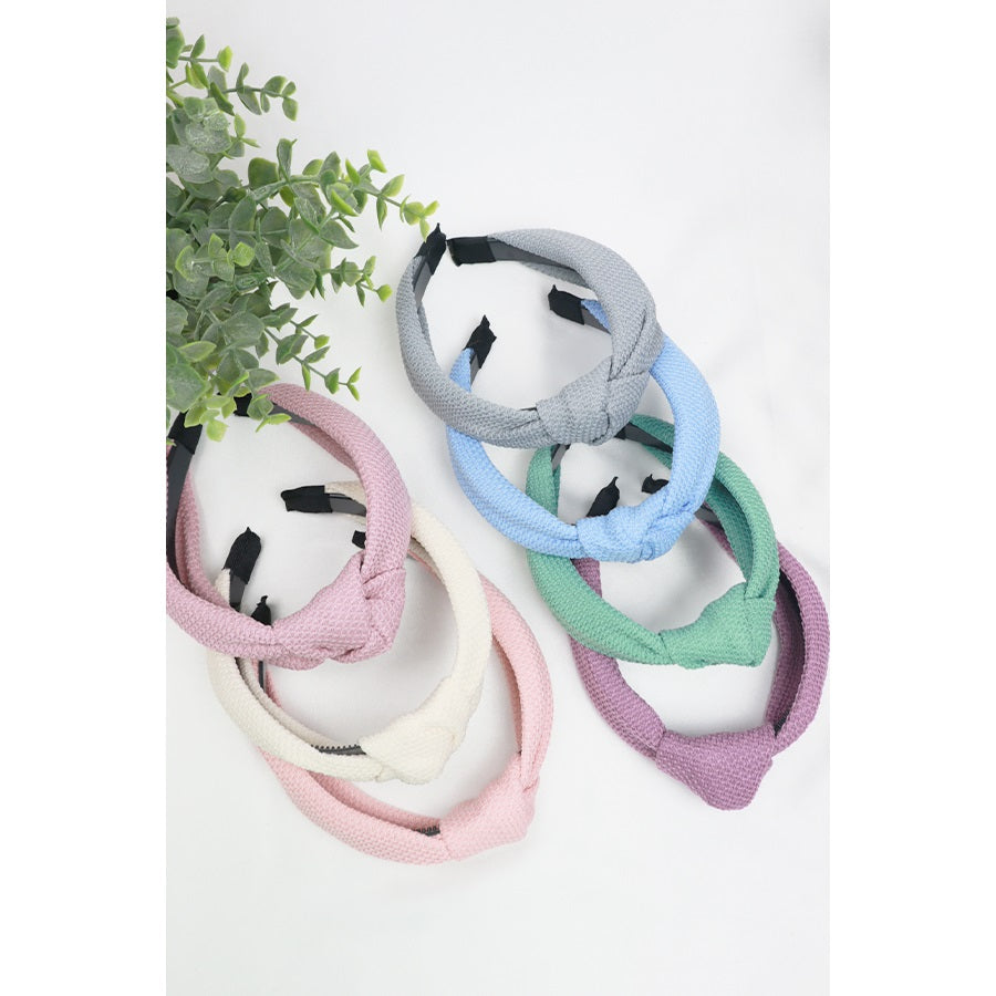Solid Waffle Center Knotted Headband